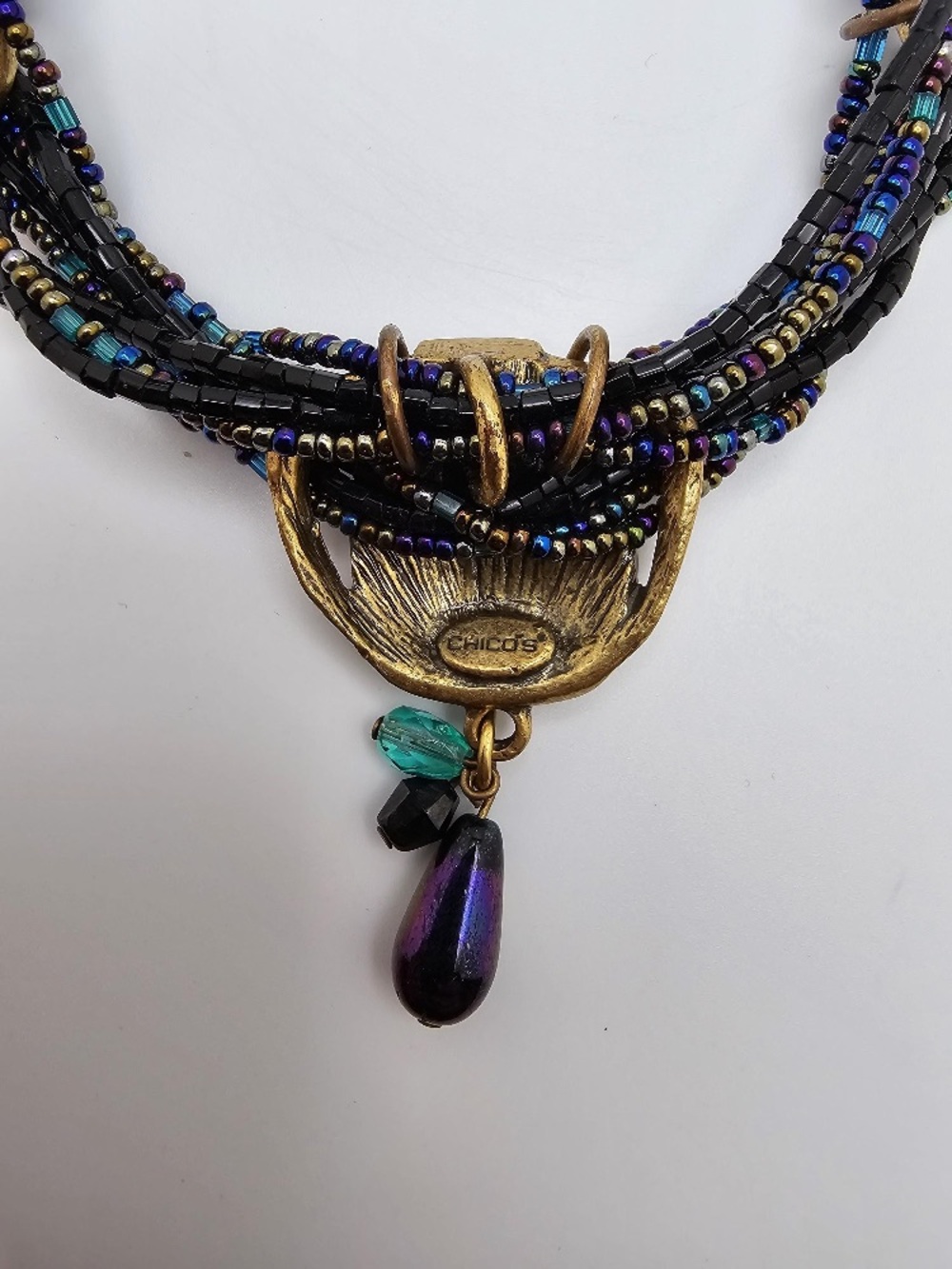 Chico’s Mosaic and Seed Bead Statement Necklace! - Picture 4 of 4